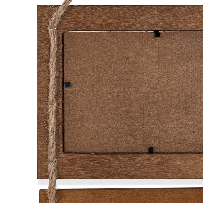 والنيتشر Wallniture Aries عمودي جدار ديكور إطارات الصور 4x6 بوصة 8 فتح مجموعة صور مجمعة من 2 (الجوز) - Image 5